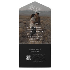 Pumpkin Vines Foto Monograma de Casamento com RSVP