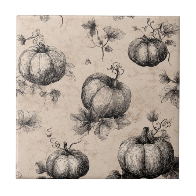 Pumpkin Vintage e Padrão de Engrenagem de Vinha (Frente)