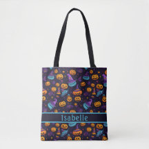Pumpkin Witch Marinho Tote Bag