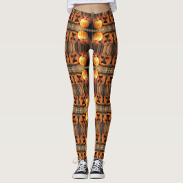 Pumpkins assustador - Leggings do Dia das Bruxas