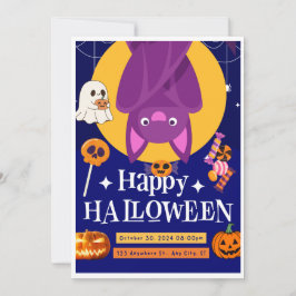 Pumpkins & Bats Halloween Bash - Convite Personali
