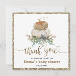 Pumpkins branco e Dourado obrigado você