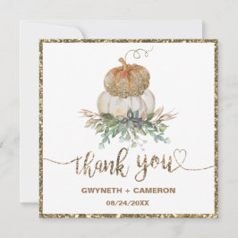 Pumpkins branco e Dourado obrigado você