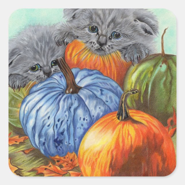 Pumpkins e adesivos Kittens (Frente)