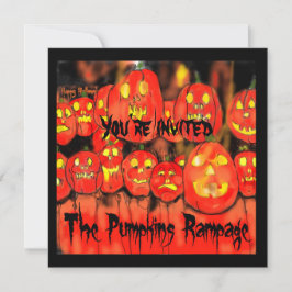 Pumpkins Rampage Halloween Party Convite