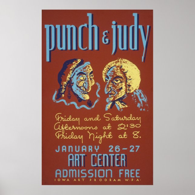Punch & Judy Vintage Poster (Frente)