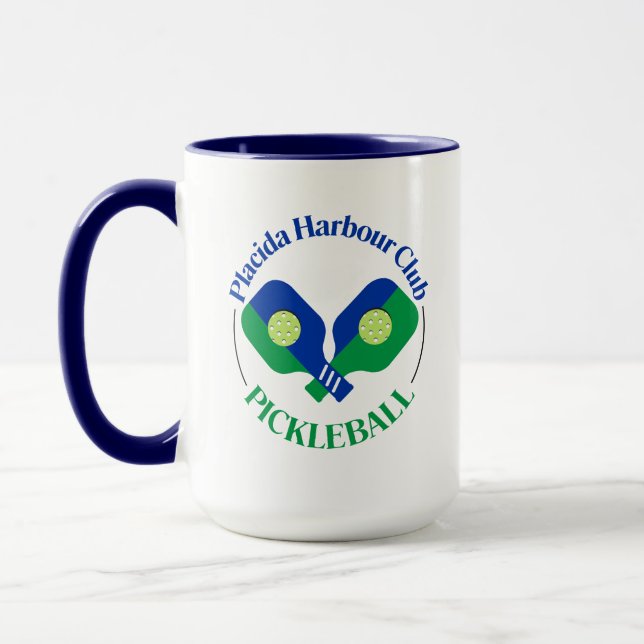 Punho azul da caneca do tom de PHC Pickleball dois (Esquerda)