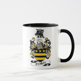 Punho do preto da caneca da brasão de Frakes