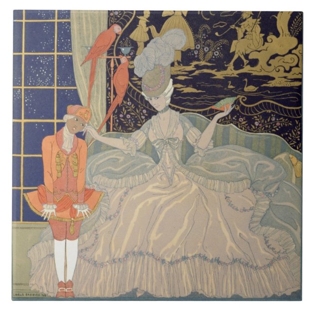 Punindo a página (litho da cor) (Frente)