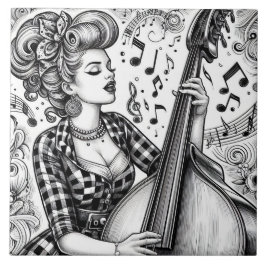 Punk Rock Rockabilly Retro Glam Preto e Branco