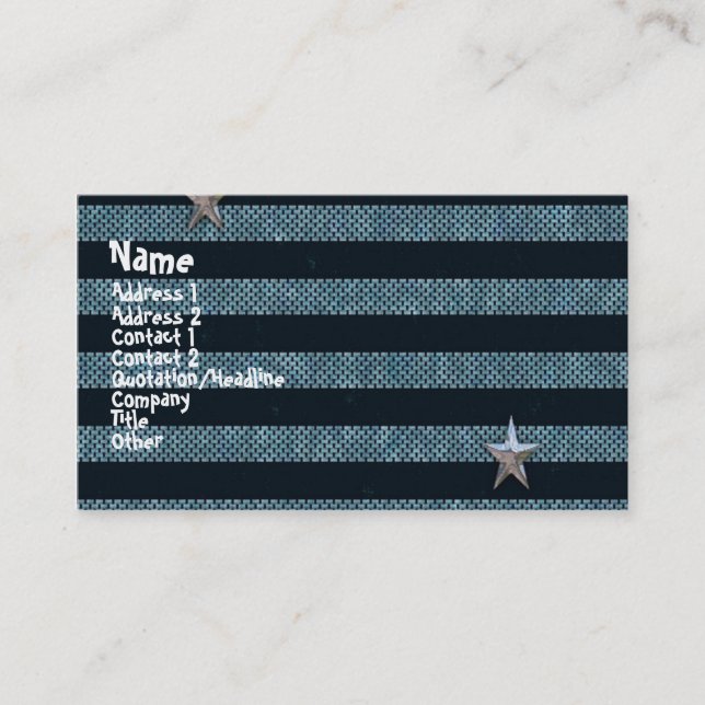 Punk Stars Gótica Cartão de visita (Frente)