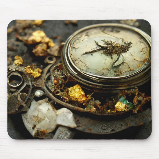 Punk Steam Pocket Watch_Digital Mouse Pad (Frente)