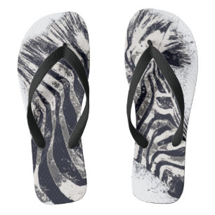 PUNKED - Chinelos de zebra