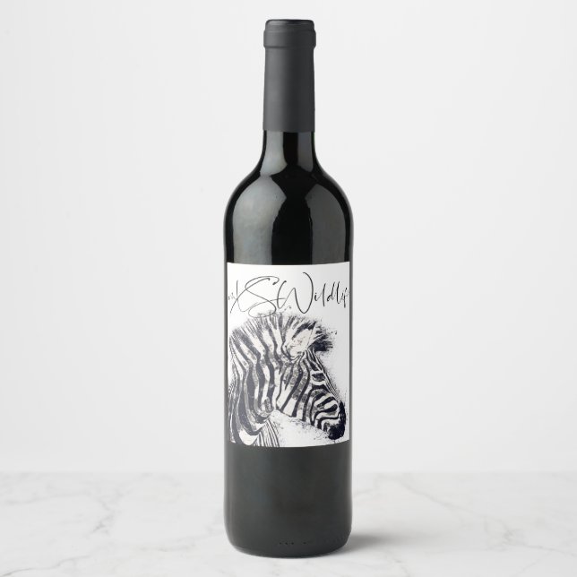 PUNKED - Rótulo de Vinho Zebra (Frente)