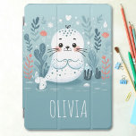 Pup De Selo Whimsical<br><div class="desc">Cartoon personalizado,  doce foca sob a design de Capa de ipad</div>
