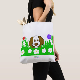 Pup N Play All-Over-Impressão Tote Bag