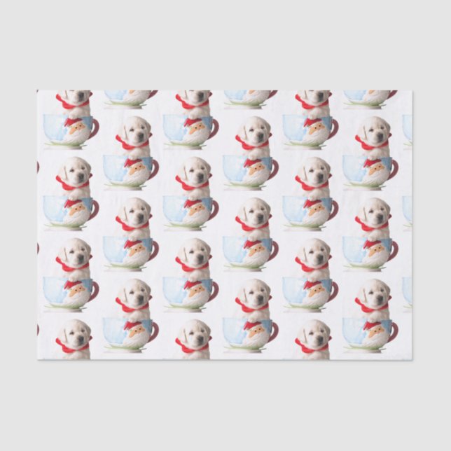 PUPPER EM UM PAPEL DE TECIDO DE NATAL CUP (Frente )