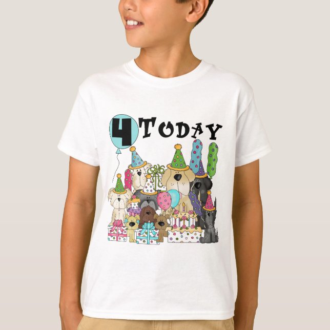 Puppies 4.º Aniversário Camisetas e presentes (Frente)