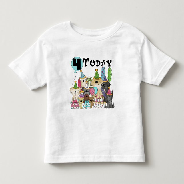 Puppies 4.º Aniversário Camisetas e presentes (Frente)
