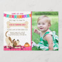 Puppy Birthday Convite Paw-ty Puppy Festa