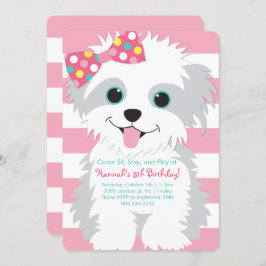 Puppy Birthday Paw-ty Convite