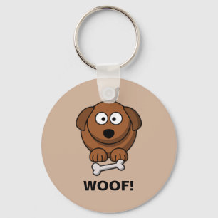 Puppy Com Chaveiro De Botão Óssea