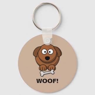 Puppy Com Chaveiro De Botão Óssea