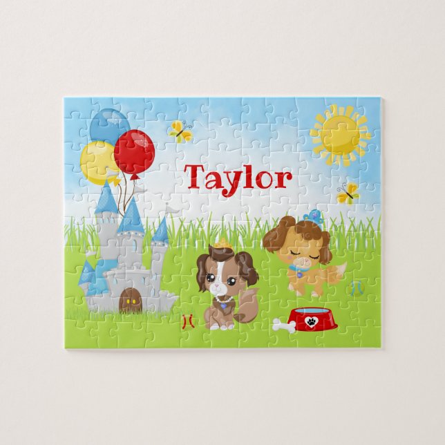 Puppy Dogs Castle Blue e Red Jigsee Quebra-cabeça (Horizontal)