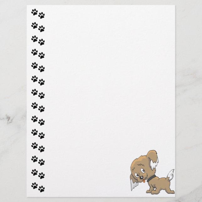 Puppy Letterhead Adorável (Frente)