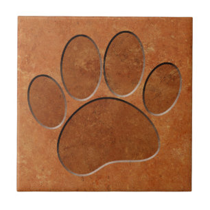 Puppy Paw Faux Terracotta Impressão