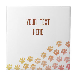 Puppy Paw Imprime Com Texto Personalizado