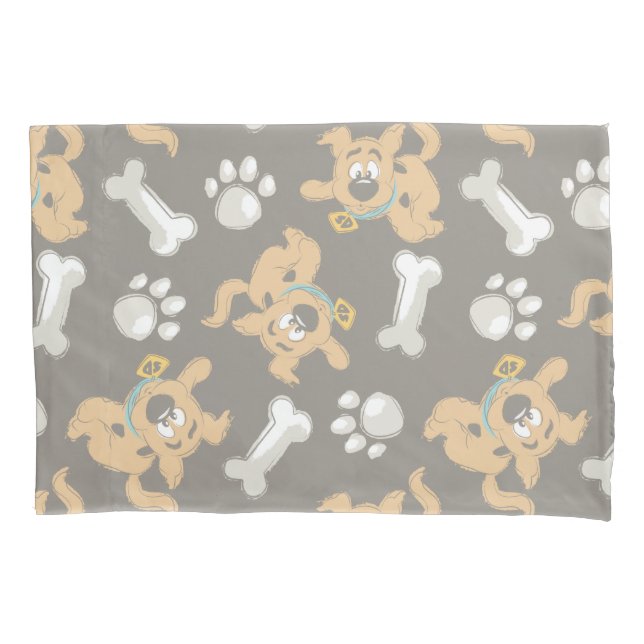 Puppy Scooby-Doo Bone & Paw Print Patterno (Frente)