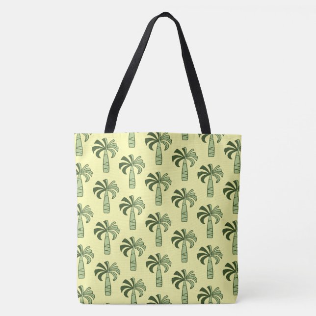 Pupule Vintage Palm Tree Bolsa de praia Havaiana (Frente)