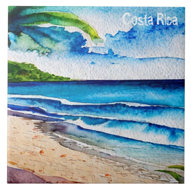 Pura Vida Watercolor, Costa Rica Beach (Frente)