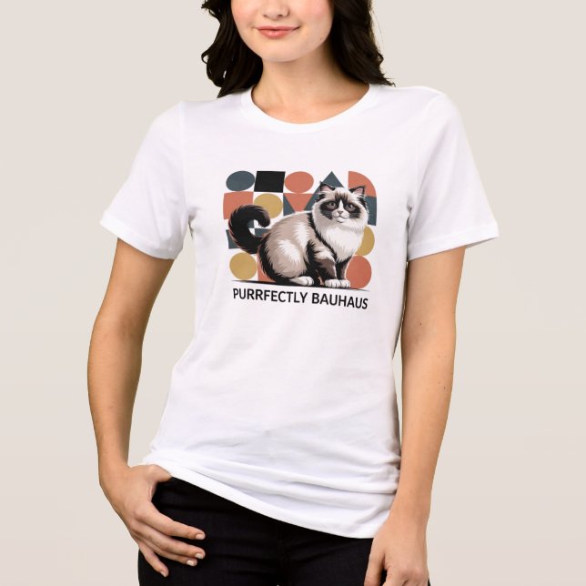 Puramente Bauhaus Ragdoll Cat T-Shirt Modern (Frente)