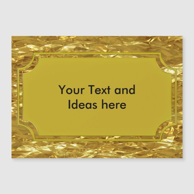 PURE GOLD FOIL Patterno + texto / ideias (Frente)