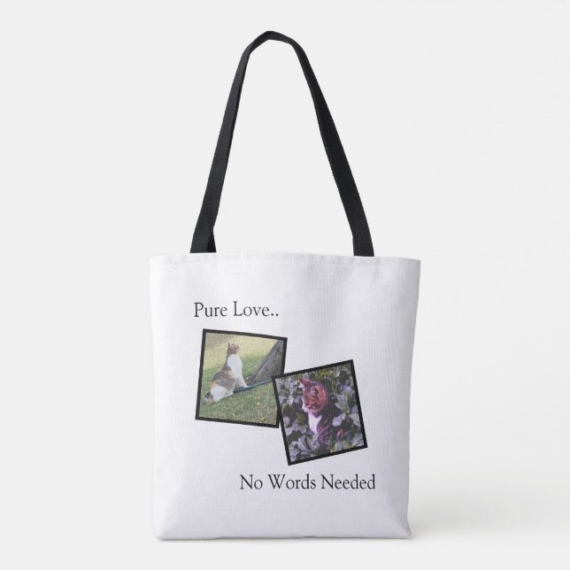 Pure Love Pet Lover Custom Tote Bag (Verso)