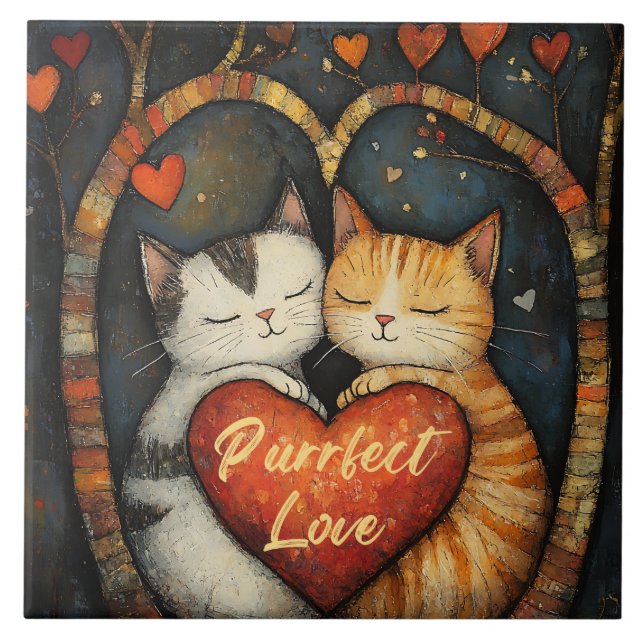 Purfect Love A Cozy Cat Embrace Trabalho de arte (Frente)