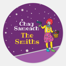 Purim Personalizado - Adesivo redondo clássico