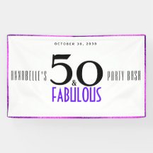 Purple 50 e Fabulosa 50ª Festa de aniversário Bash