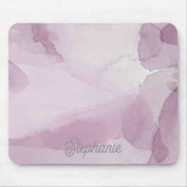 Purple Abstract Watercolor Personalized Mouse Pad