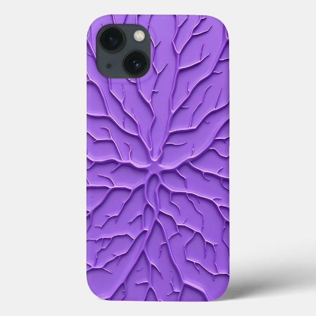 Purple Aesthetic Embossed iPhone Case (Verso)