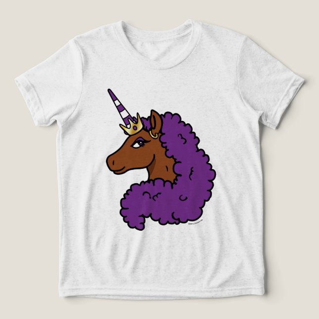 Purple Afro Unicorn (Design frontal)