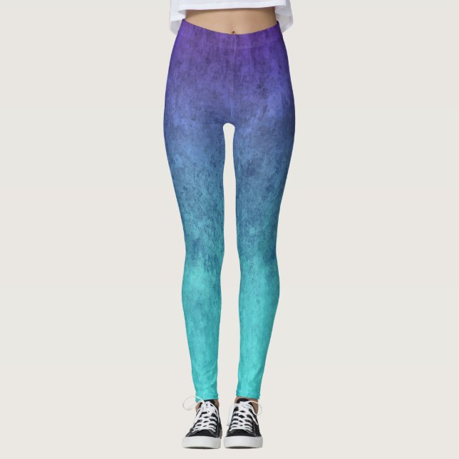 Purple And Blue Mixed Colors Leggings (Frente)