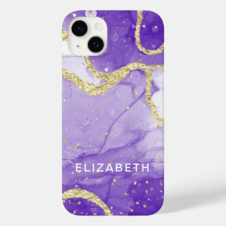 purple and gold marble glitter personalized 