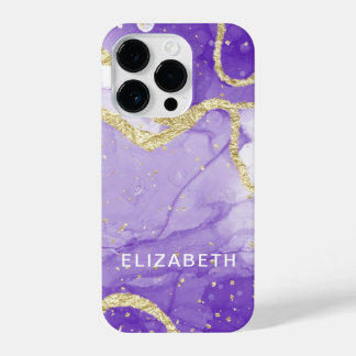 purple and gold marble glitter personalized 