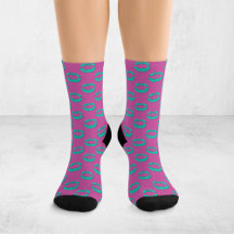Purple and Turquoise Pop Art Kissing Lips XOXO
