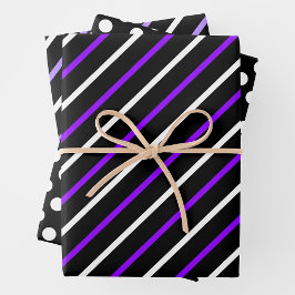 Purple, Black & White Stripes & Polka Dots Fun