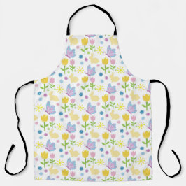 PURPLE & BLUE BUTTERFLIES & YELLOW FLOWERS