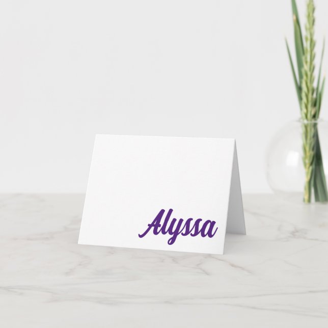 PURPLE CHEER Ft. Vale, Cartão de Nota Personalizad (Frente)